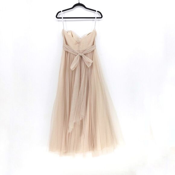 BHLDN Jenny Yoo Women 12 Annabelle Dress Ivory Nude Convertible Strapless Tulle - Picture 6 of 8